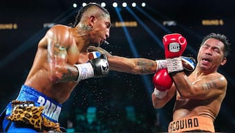 Manny Pacquiao lost to Mario Barrios in the welterweight title bout on his return from a four-year retirement. Image: Reuters
