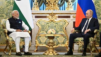 Russia's President Vladimir Putin and India's Prime Minister Narendra Modi attend a meeting at the Kremlin in Moscow, Russia, July 9, 2024. File Image/Sputnik via Reuters