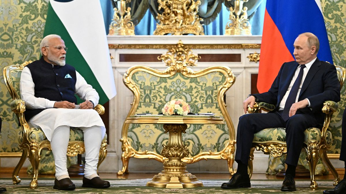 Russia's President Vladimir Putin and India's Prime Minister Narendra Modi attend a meeting at the Kremlin in Moscow, Russia, July 9, 2024. File Image/Sputnik via Reuters Russia's President Vladimir Putin and India's Prime Minister Narendra Modi attend a meeting at the Kremlin in Moscow, Russia, July 9, 2024. File Image/Sputnik via Reuters