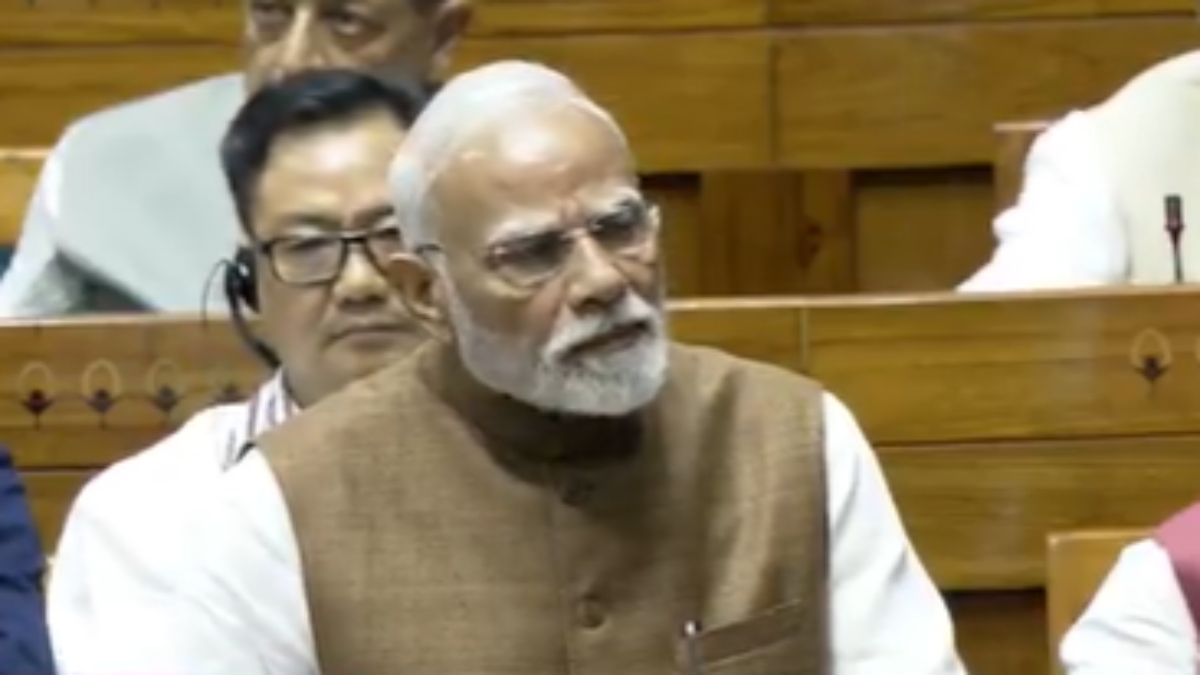 Prime Minister Narendra Modi addresses the Lok Sabha during a debate on Operation Sindoor on Tuesday. ANI Prime Minister Narendra Modi addresses the Lok Sabha during a debate on Operation Sindoor on Tuesday. ANI