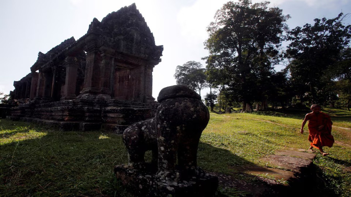 A monk visits the Preah Vihear temple on the border between Thailand and Cambodia. File image: REUTERS/Samrang Pring A monk visits the Preah Vihear temple on the border between Thailand and Cambodia. File image: REUTERS/Samrang Pring