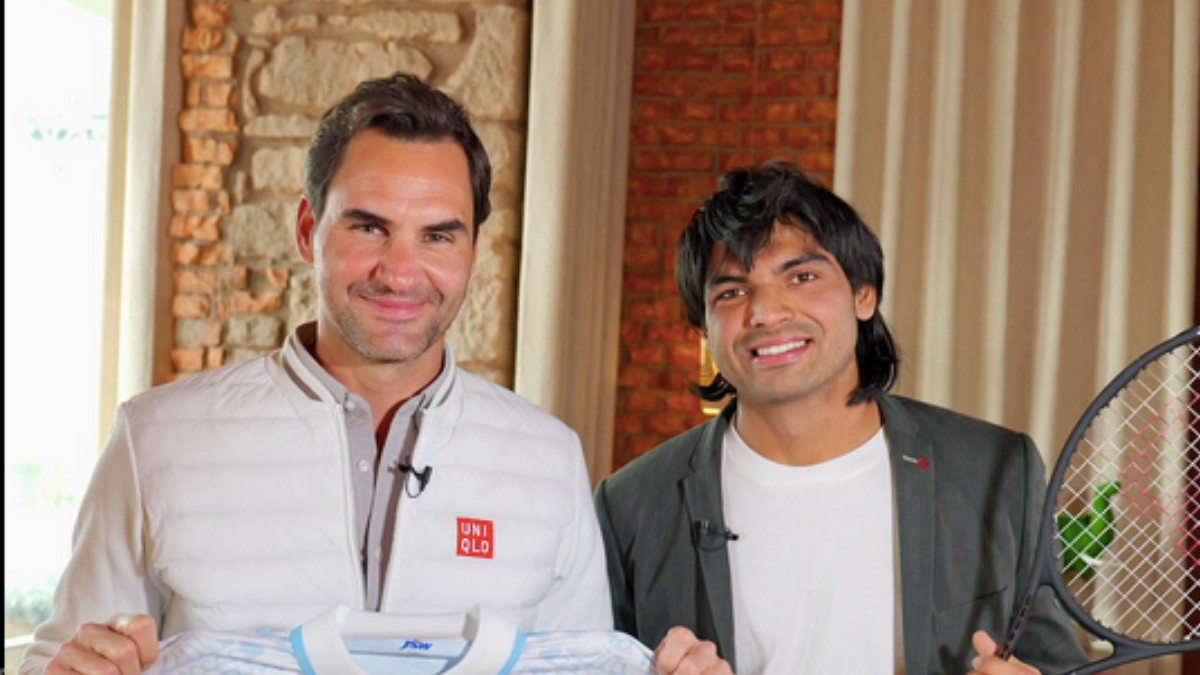 Neeraj Chopra revealed meeting Roger Federer in Zurich last year, where he had a great conversation with the tennis legend. Image credit: Instagram/neeraj____chopra Neeraj Chopra revealed meeting Roger Federer in Zurich last year, where he had a great conversation with the tennis legend. Image credit: Instagram/neeraj____chopra