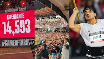 Neeraj Chopra winning a javelin event is regular but an international event on home turf with a huge turnout For NC Classic 2025 in Bengaluru was special. Images: PTI/Neeraj Chopra Classic
