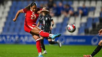 Canadian forward Olivia Smith represented Sporting CP and Liverpool before joining Arsenal. AP