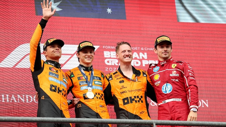 Oscar Piastri wins rain-delayed Belgian Grand Prix, extends Drivers' Championship lead over McLaren teammate Lando Norris
