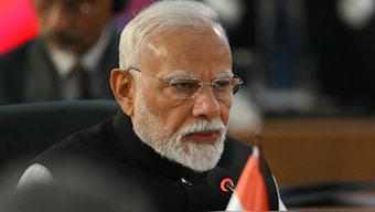 India's Prime Minister Narendra Modi speaks during the first plenary session of the BRICS summit in Rio de Janeiro, Brazil, on July 6, 2025. Image- AFP
