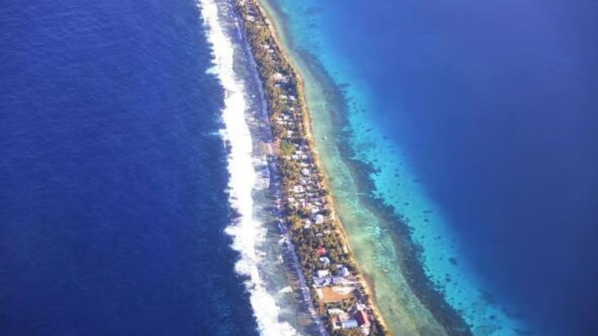 Aerial view of Funafuti, Tuvalu’s most populous island. Credit: Reuters Photo Aerial view of Funafuti, Tuvalu’s most populous island. Credit: Reuters Photo