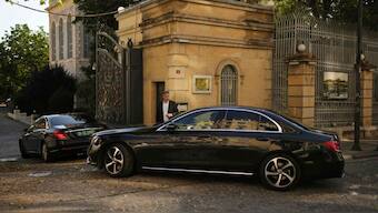 Cars, which are believed to carry European diplomats, enter the Iranian consulate ahead of a meeting with Iranian counterparts for talks over Tehran's nuclear program, in Istanbul, Turkey, Friday, July 25, 2025. (AP Photo)