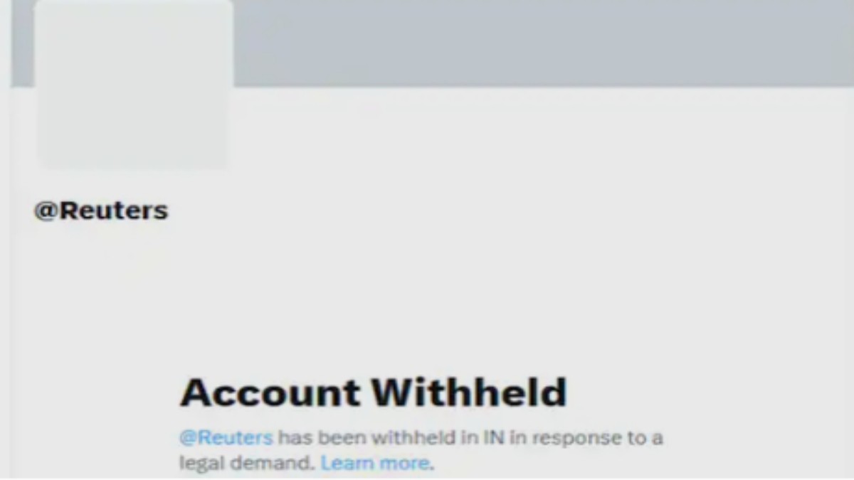 Reuters' X account was withheld briefly in India last week Reuters' X account was withheld briefly in India last week
