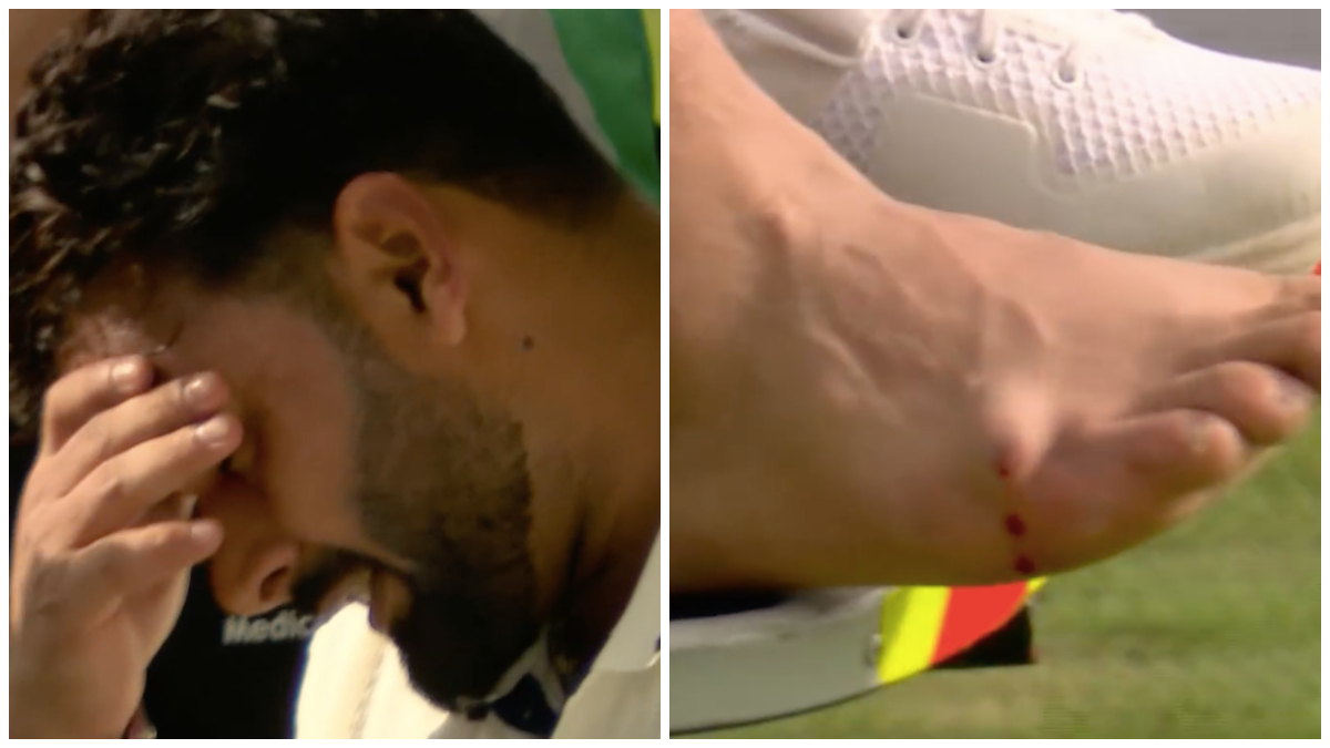 Rishabh Pant was taken off the ground in an ambulance after getting struck on the foot by a Chris Woakes yorker on Day 1 of the fourth Test against England at Old Trafford. Image credit: Screengrab/JioHotstar Rishabh Pant was taken off the ground in an ambulance after getting struck on the foot by a Chris Woakes yorker on Day 1 of the fourth Test against England at Old Trafford. Image credit: Screengrab/JioHotstar