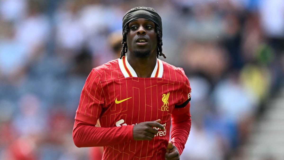 Liverpool defender Jeremie Frimpong ahead of the start of the Premier League season. AFP Liverpool defender Jeremie Frimpong ahead of the start of the Premier League season. AFP