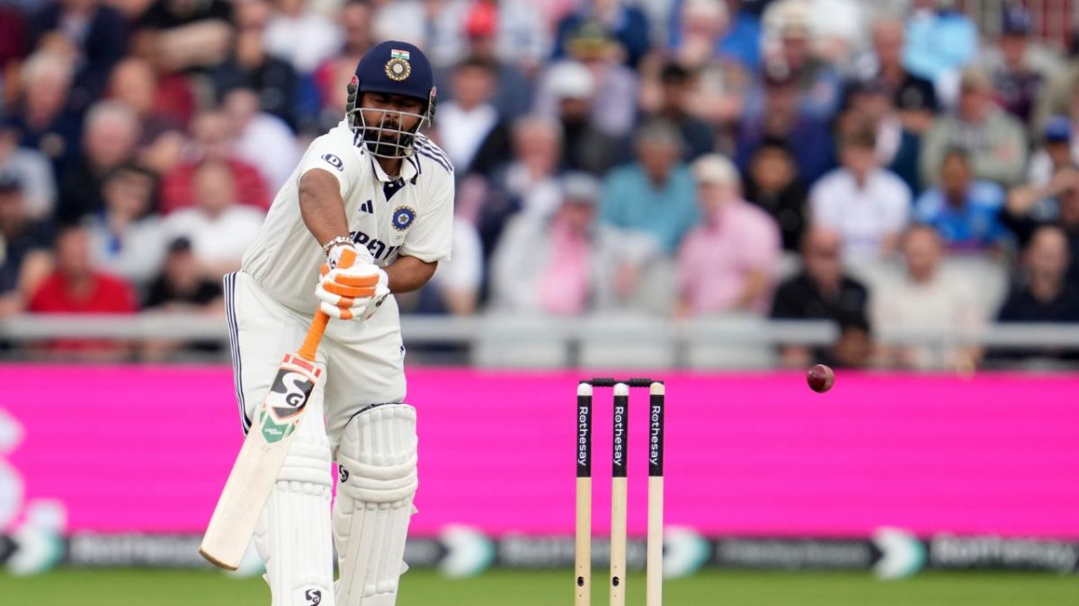 A still of Rishabh Pant playing an effortless shot on Day 2 of the Manchester Test. AP A still of Rishabh Pant playing an effortless shot on Day 2 of the Manchester Test. AP