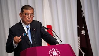 Japan's Prime Minister Shigeru Ishiba attends a press conference at the headquarters of the Liberal Democratic Party (LDP) in Tokyo on July 21, 2025, the day after the prime minister's coalition lost its upper house majority. File Image/Pool via Reuters