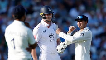 Shubman Gill was involved in a heated exchange with England openers during the third Test at Lord's. Reuters
