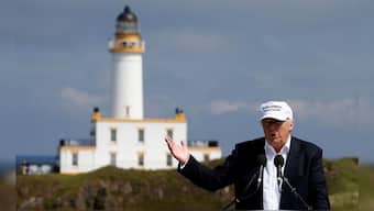 Republican presidential candidate Donald Trump speaks during a press conference at Turnberry Golf course in Turnberry, Scotland, June 24, 2016. File Image/Reuters