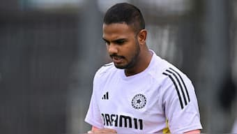 A still that showcases Yash Dayal practicing. AFP