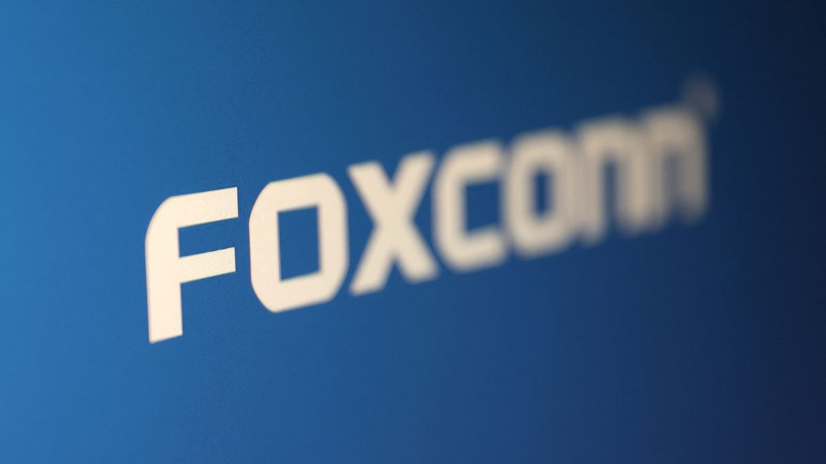 Foxconn logo is seen in this illustration taken, May 2, 2023. File Photo/Reuters Foxconn logo is seen in this illustration taken, May 2, 2023. File Photo/Reuters