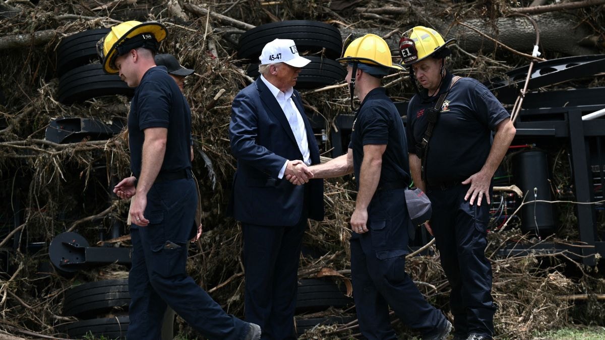'Never seen anything like this': Trump visits flood-hit Texas, defends first responders