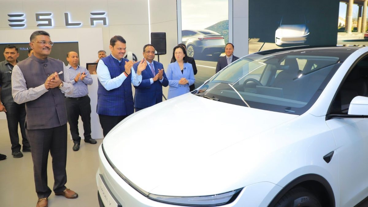 Tesla enters Indian market, opens first showroom in Mumbai's BKC | WATCH - Firstpost