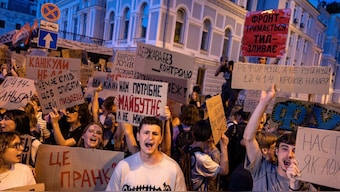 Ukrainians protest against law curbing independence of anti-corruption bodies. Reuters
