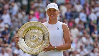 Iga Swiatek won her maiden Wimbledon championship. AP
