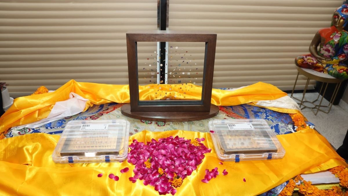 These relics are linked to the early years of Buddhism. Image: X/@narendramodi
These relics are linked to the early years of Buddhism. Image: X/@narendramodi