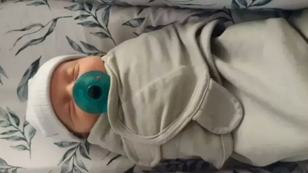 Thaddeus Daniel Pierce was born from an embryo that had been stored for 30 and a half years. Image: X
Thaddeus Daniel Pierce was born from an embryo that had been stored for 30 and a half years. Image: X