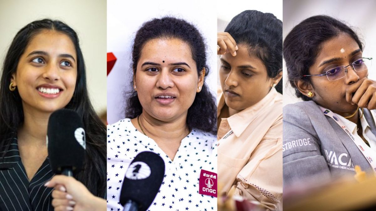 Divya Deshmukh shocks Zhu Jiner as Harika, Humpy, and Vaishali also qualify for the FIDE Women's World Cup quarter-finals Divya Deshmukh shocks Zhu Jiner as Harika, Humpy, and Vaishali also qualify for the FIDE Women's World Cup quarter-finals