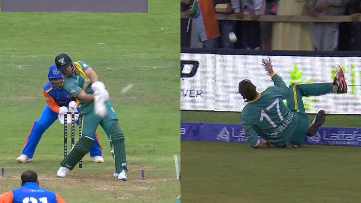 Fiery fifty and brilliant fielding: AB de Villiers turns back the clock as South Africa beat India in WCL; watch videos Fiery fifty and brilliant fielding: AB de Villiers turns back the clock as South Africa beat India in WCL; watch videos