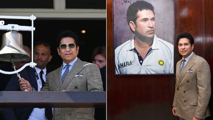 Sachin Tendulkar rings the bell at Lord's after 'heroic' portrait unveiled ahead of IND vs ENG 3rd Test