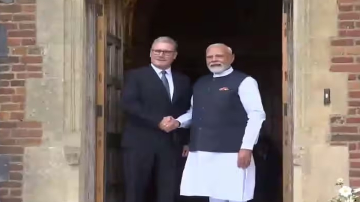Prime Minister Narendra Modi with British PM Sir Keir Starmer. ANI Prime Minister Narendra Modi with British PM Sir Keir Starmer. ANI