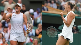 Iga Swiatek and Aryna Sabalenka are top contenders to win the Wimbledon 2025 title. AP