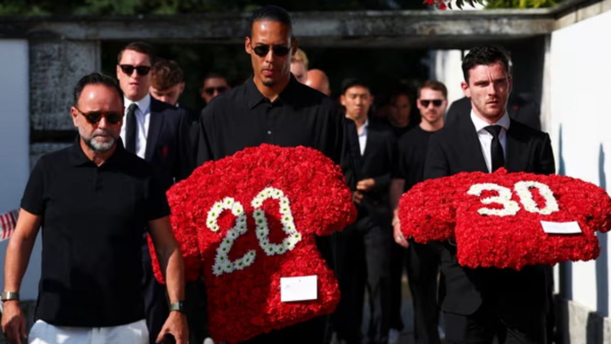 Liverpool players attend Diogo Jota's funeral in Portugal Liverpool players attend Diogo Jota's funeral in Portugal