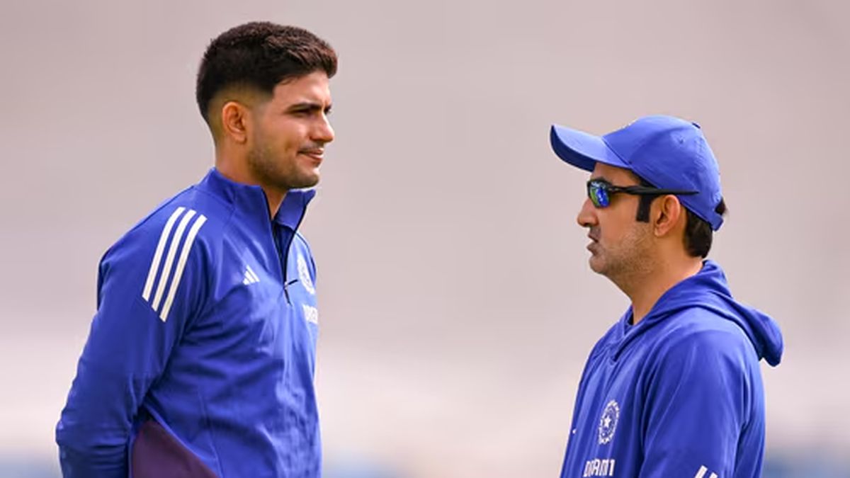 Indian captain Shubman Gill and coach Gautam Gambhir during a practice session. PTI Indian captain Shubman Gill and coach Gautam Gambhir during a practice session. PTI