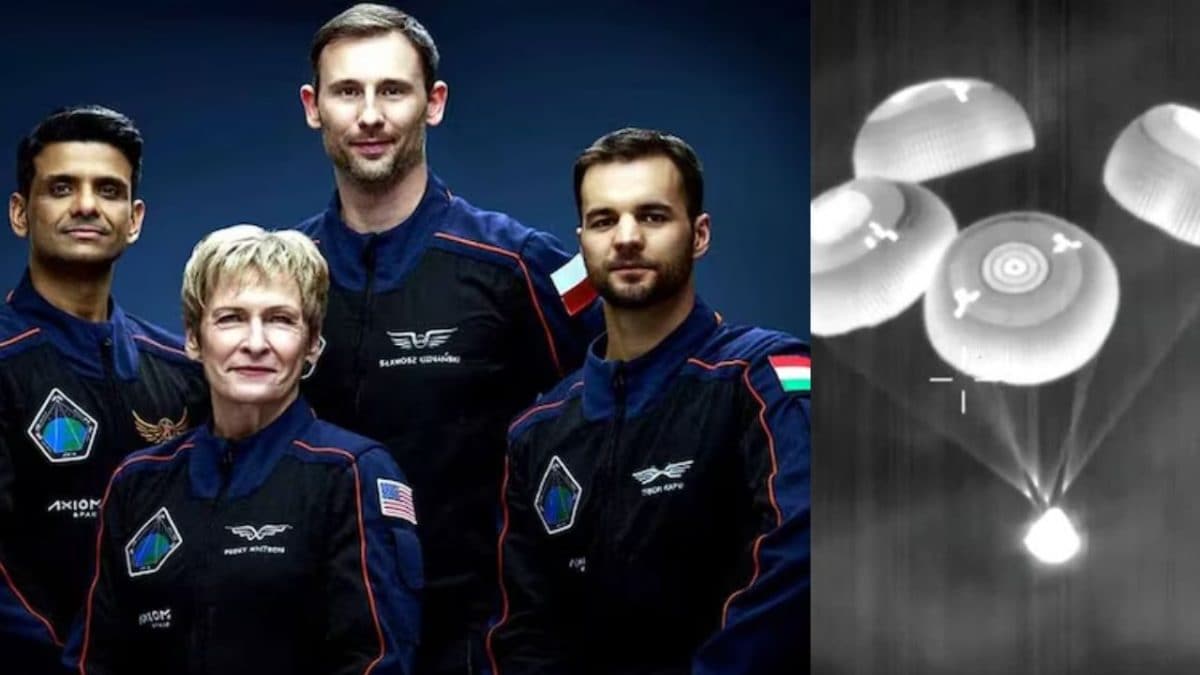 Shubhanshu Shukla is back: Axiom-4 crew aboard Dragon spacecraft splash down off California coast