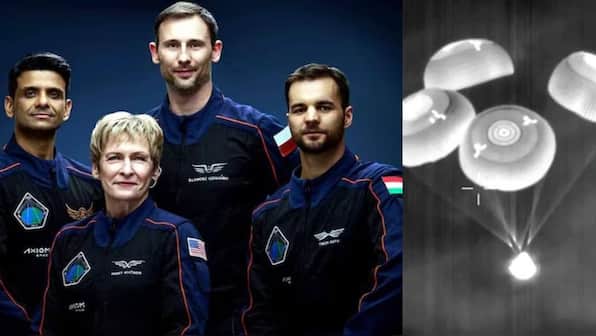 Shubhanshu Shukla is back home: Axiom-4 crew aboard Dragon spacecraft splash down off California coast, watch video