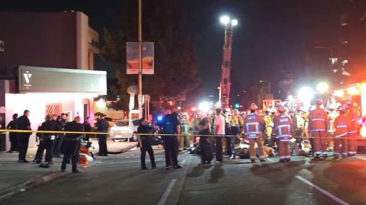 Los Angeles: At least 30 injured after vehicle drives into crowd in East Hollywood