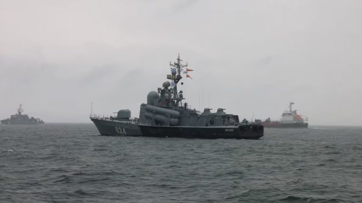 A view shows Russian warships during major naval drills, which are conducted by the Russian Navy in the Pacific and Arctic oceans and in the Baltic and Caspian seas, at an unknown location, in this still image taken from video released July 23. Source: Reuters A view shows Russian warships during major naval drills, which are conducted by the Russian Navy in the Pacific and Arctic oceans and in the Baltic and Caspian seas, at an unknown location, in this still image taken from video released July 23. Source: Reuters