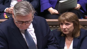 Britain's Chancellor of the Exchequer Rachel Reeves appears tearful during the Prime Minister's Questions (PMQ) session in the House of Commons. AFP
