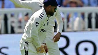 Rishabh Pant reacts after getting injured on Day 1 of 3rd Test at Lord's. Image: AFP