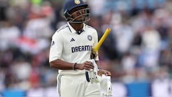 Sai Sudharsan made his Test debut in the first match of the series against England. Image: AFP