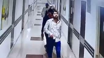 A now-viral CCTV footage from the upscale hospital shows five men entering the corridor one after another. The man leading the hit has been identified as Tauseef Badshah. Image courtesy: X