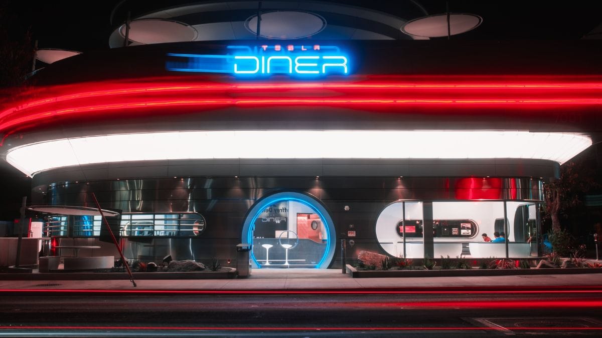 Robo servers, cybertruck boxes & more: Inside Elon Musk's 'futuristic' Tesla diner in Hollywood