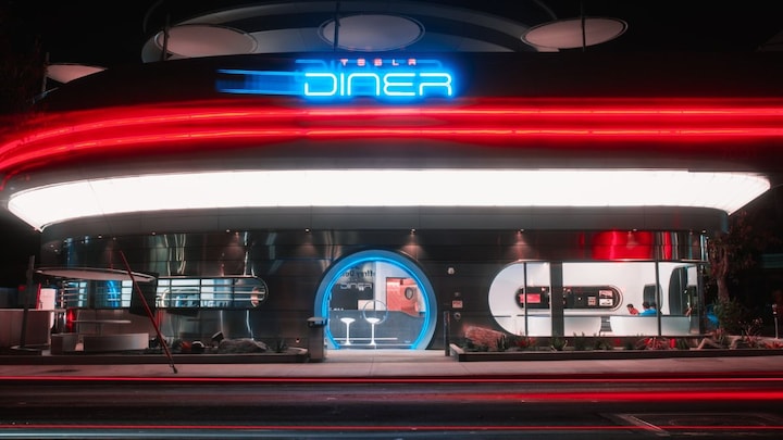 Robo servers, cybertruck boxes & more: Inside Elon Musk's 'futuristic' Tesla diner in Hollywood