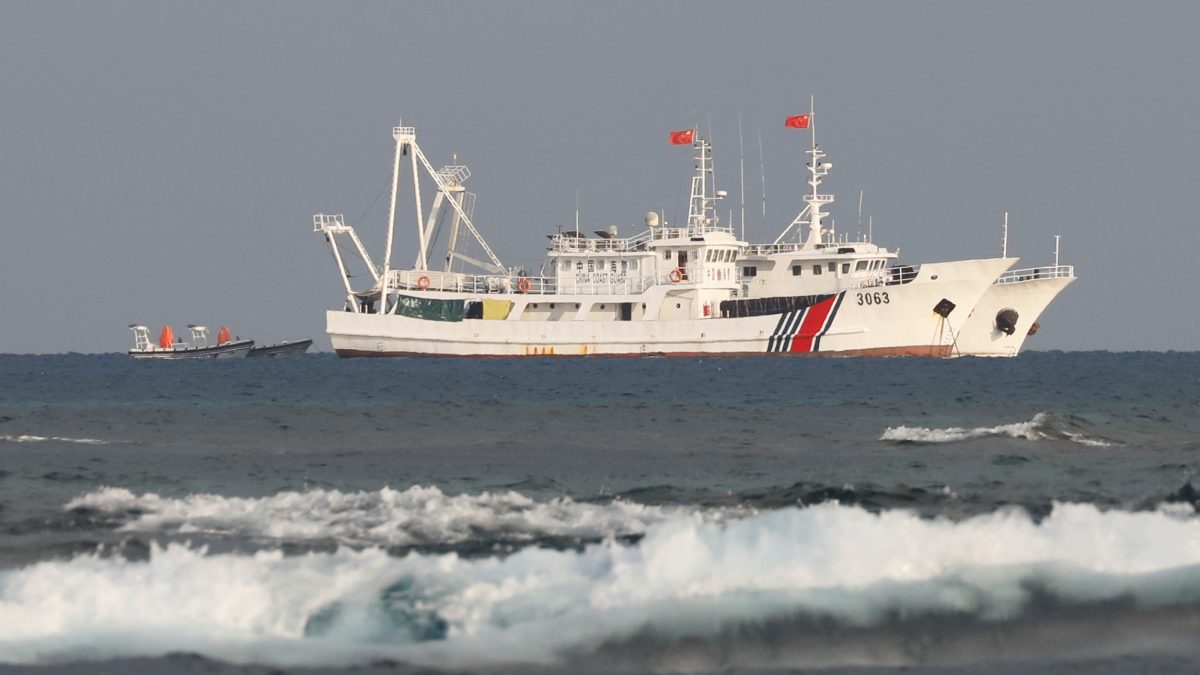 China Coast Guard vessels are pictured at the disputed Scarborough Shoal. File image/ Reuters China Coast Guard vessels are pictured at the disputed Scarborough Shoal. File image/ Reuters