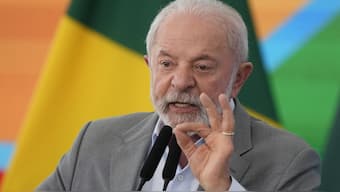 Brazilian President Luiz Inacio Lula da Silva speaks during an event at Planalto presidential palace in Brasilia, Brazil, Friday, Aug. 1, 2025. (AP Photo