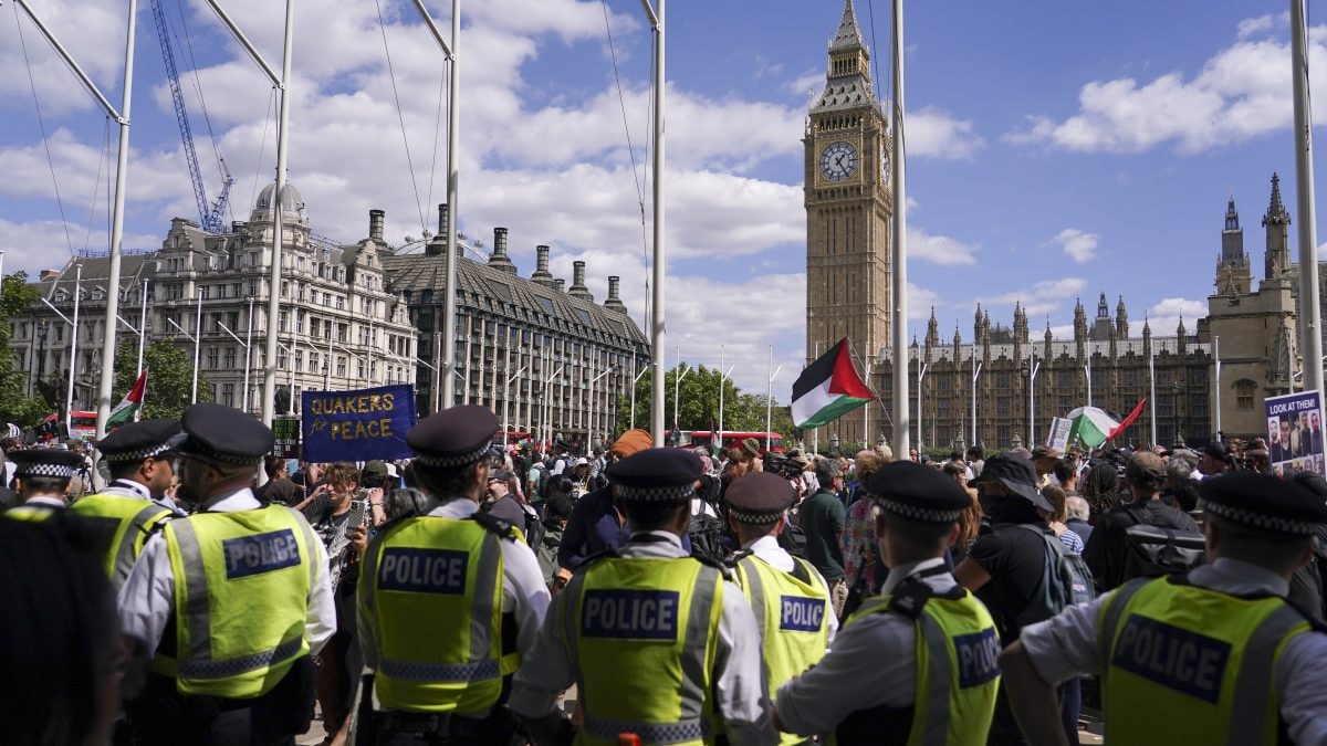 Over 150 detained in London for defying ban on Palestine Action support