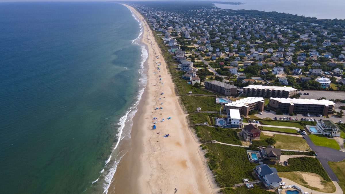 The Atlantic Ocean, beach and houses at Duck, Outer Banks, North Carolina. File image/ AP The Atlantic Ocean, beach and houses at Duck, Outer Banks, North Carolina. File image/ AP