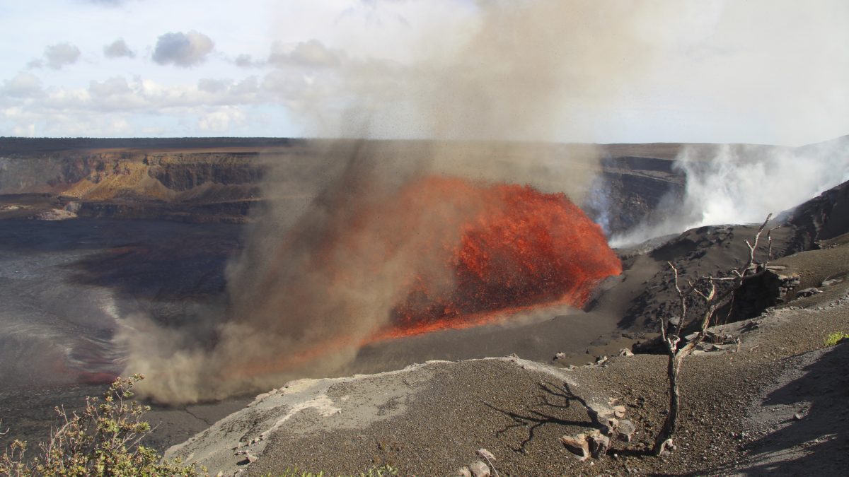 Hawaii’s Kilauea volcano erupts again, shooting lava 100 feet into the air