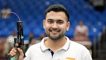 Anish Bhanwala wins silver at Asian Shooting Championships. Image: SAI